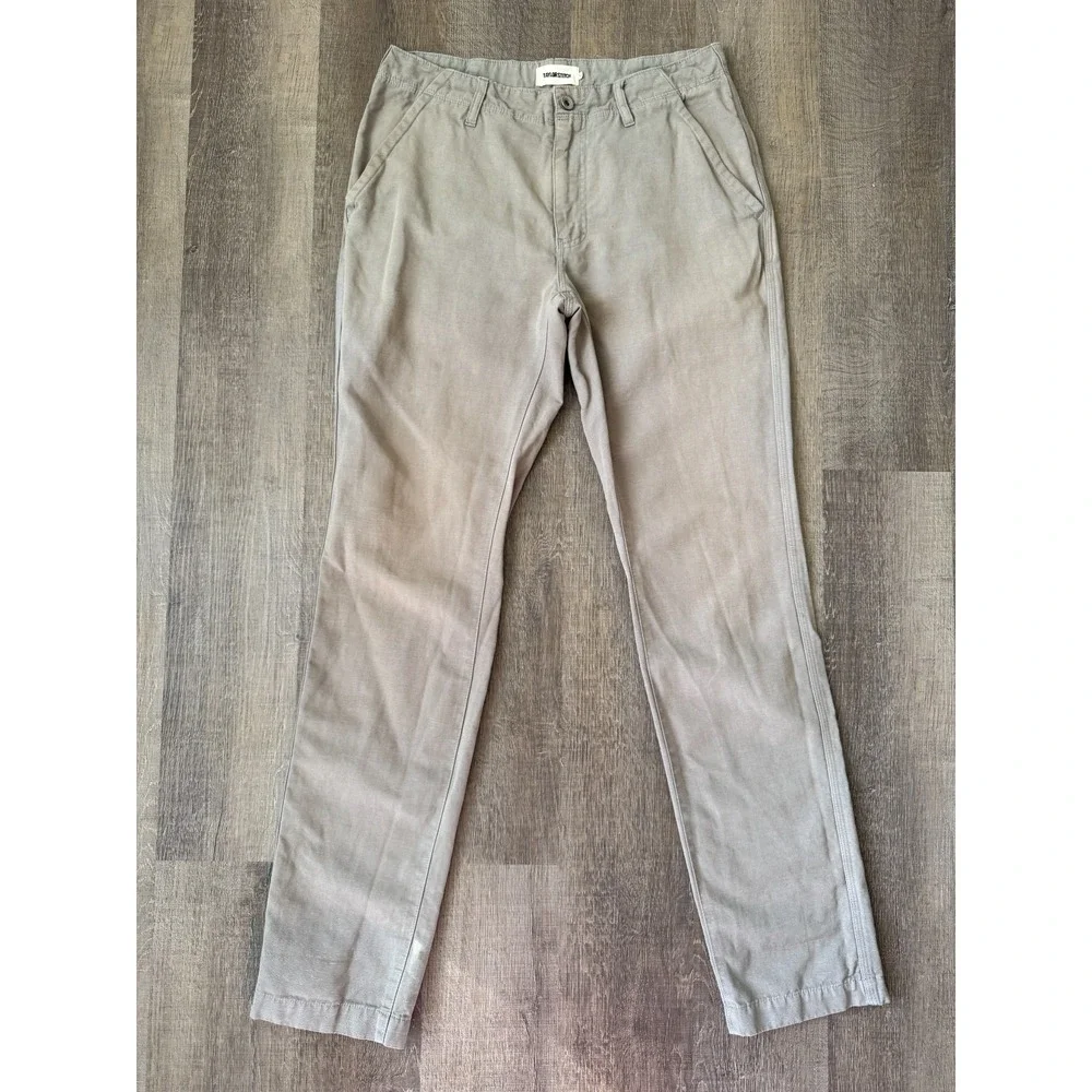 Taylor Stitch Khaki Chino Pants Mens Size 31 Slim Straight Organic Cotton Casual